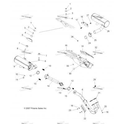 Engine, Exhaust System, Dual