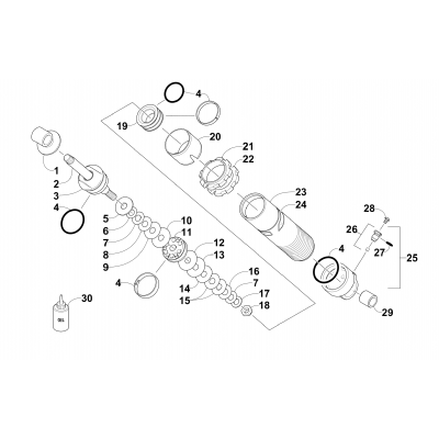 REAR SUSPENSION FRONT ARM SHOCK ABSORBER