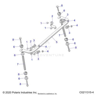 SUSPENSION, STABILIZER BAR - A24SXE85A9/AM/AP (C0211315-4)