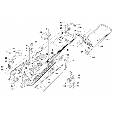 TUNNEL, REAR BUMPER, AND SNOWFLAP ASSEMBLY