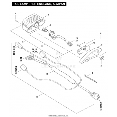 TAIL LAMP - HDI, ENGLAND, & JAPAN