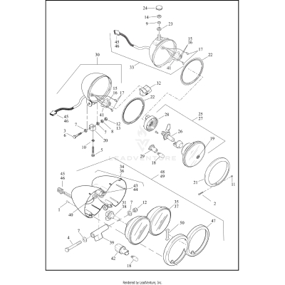 HEADLAMP - ALL MODELS EXCEPT FLD