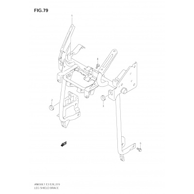 LEG SHIELD BRACE (AN650 L1 E33)