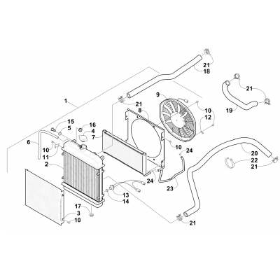 COOLING ASSEMBLY (Up to VIN: 4UF07ATV17T236134)