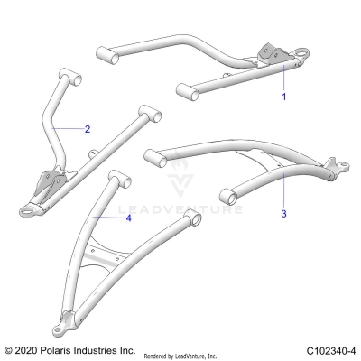SUSPENSION, FRONT A-ARMS - A25SLZ95AF (C102340-4)