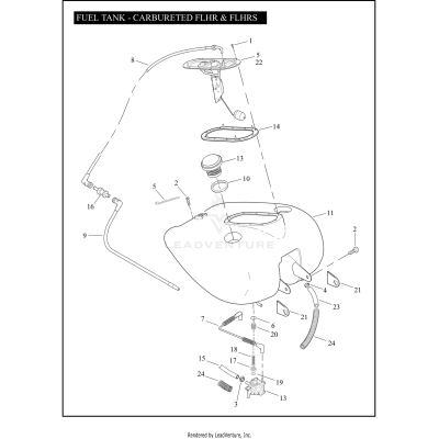FUEL TANK - CARBURETED FLHR & FLHRS