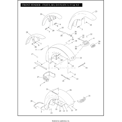 FRONT FENDER - FXST/I, FXSTB/I, FXSTD/I, FLSTC/I, FLSTF/I & FLSTN/I