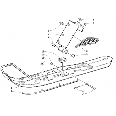 SKI AND SPINDLE ASSEMBLY