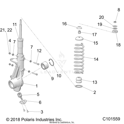 SUSPENSION, FRONT STRUT - A19SAA50D5 [C101559]