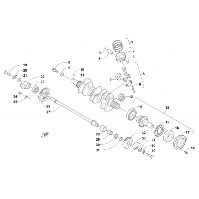 PISTON AND CRANKSHAFT ASSEMBLY