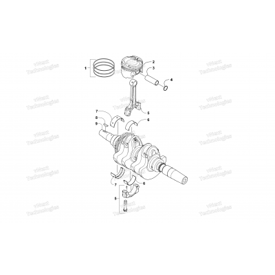 CRANKSHAFT AND PISTON ASSEMBLY