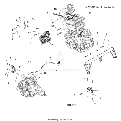 ENGINE, ENGINE MOUNTING - A17DCE87AU (101113)