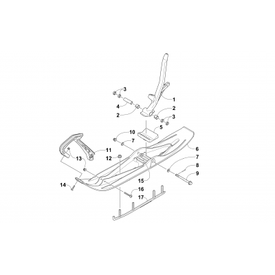 SKI AND SPINDLE ASSEMBLY