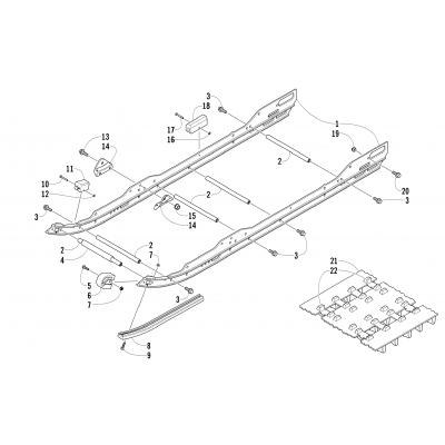 SLIDE RAIL AND TRACK ASSEMBLY