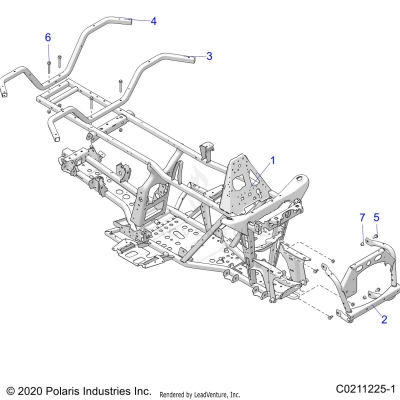 CHASSIS, FRAME - A25SEE57P2/P4 (C0211225-1)