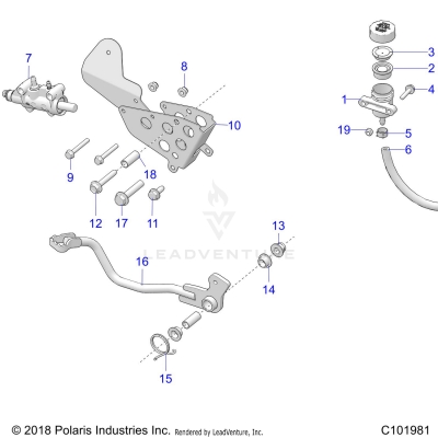 BRAKES, BRAKE PEDAL and MASTER CYLINDER - A25SXZ85A9/AM/AP (C101981)
