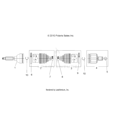 DRIVE TRAIN, FRONT DRIVE SHAFT - A17SJE57AU (49ATVSHAFTDRIVE1332881)