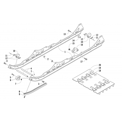 SLIDE RAIL AND TRACK ASSEMBLY