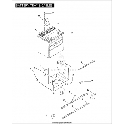 BATTERY, TRAY & CABLES