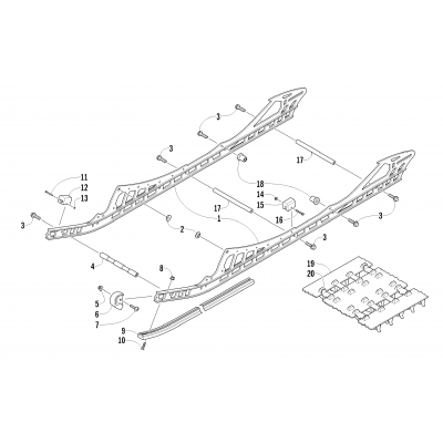 SLIDE RAIL AND TRACK ASSEMBLY