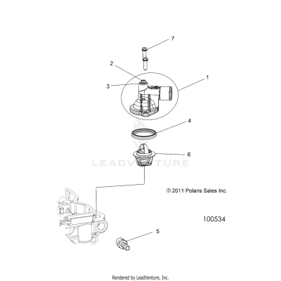 ENGINE, THERMOSTAT and COVER - A17DAH57A5 (100534)