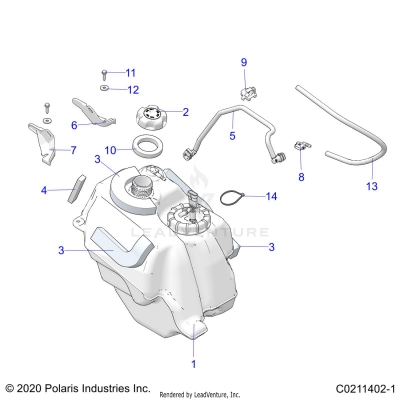 FUEL SYSTEM, FUEL TANK ASM. - A25SEE57CY/EY (C0211402-1)