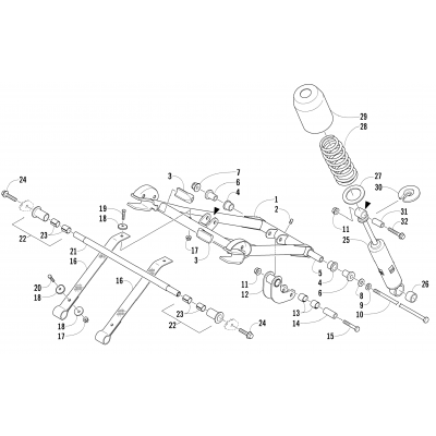 REAR SUSPENSION FRONT ARM ASSEMBLY