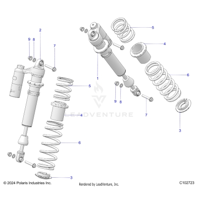 SUSPENSION, FRONT SHOCK MOUNTING - A25SLE95CF/FF/EF (C102723)