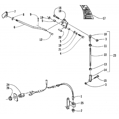 REVERSE SHIFT LEVER ASSEMBLY