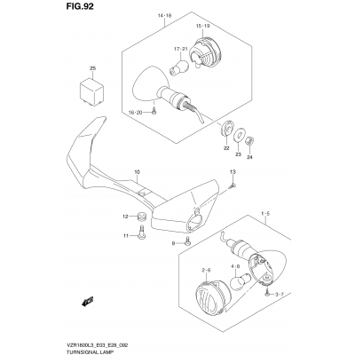 TURNSIGNAL LAMP (VZR1800ZL3 E28)