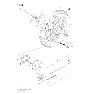 REAR WHEEL (DR-Z125LL3 E33)