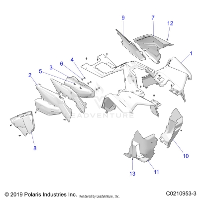 BODY, FRONT CAB and SIDE PANELS - A25SVE95PG (C0210953-3)