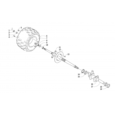 RIGHT REAR WHEEL ASSEMBLY