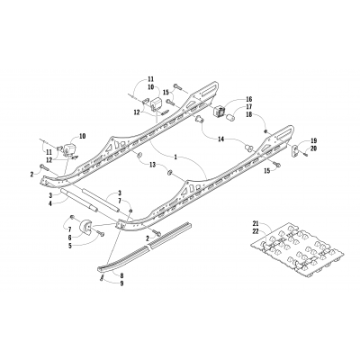 SLIDE RAIL AND TRACK ASSEMBLY