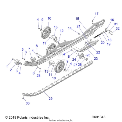 SUSPENSION, RAIL, LH/RH - S20EKL8RS (C601343)
