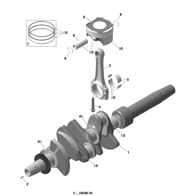 01- Engine - Crankshaft And Pistons - 900 ACE