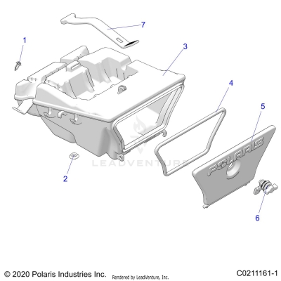 BODY, STORAGE BOX, REAR - A20SJE57BX (C0211161-1)