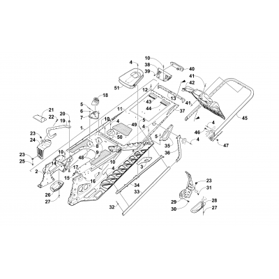 TUNNEL, REAR BUMPER, AND SNOWFLAP ASSEMBLY