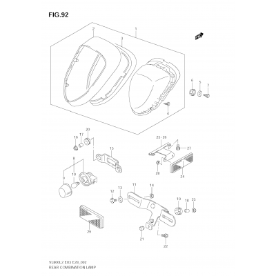 REAR COMBINATION LAMP (VL800C  E28)