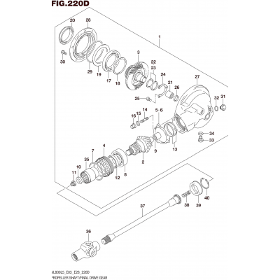 PROPELLER SHAFT/FINAL DRIVE GEAR (VL800TL5 E28)