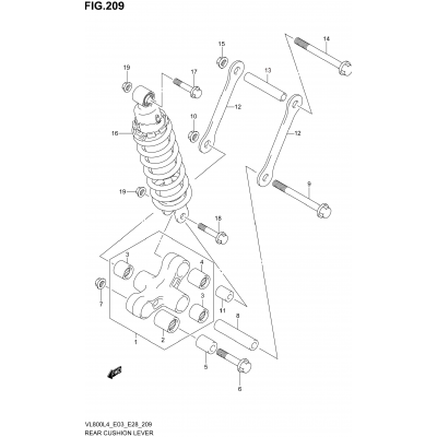 REAR CUSHION LEVER (VL800TL4 E03)