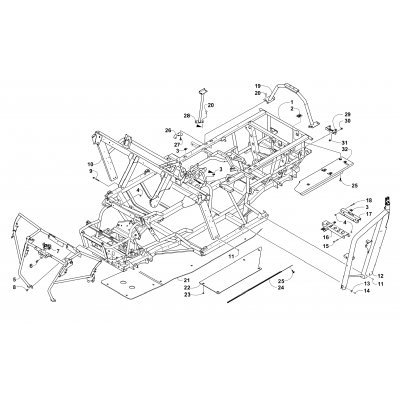 FRAME AND RELATED PARTS (SN# 302247 AND ABOVE)