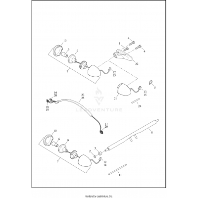 TURN SIGNALS, REAR - XL1200CX, XL1200T