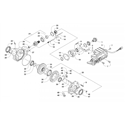 FRONT DRIVE GEARCASE ASSEMBLY