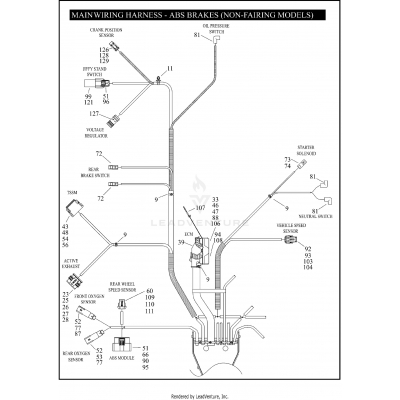 MAIN WIRING HARNESS - ABS BRAKES (NON-FAIRING MODELS) (5 OF 5)