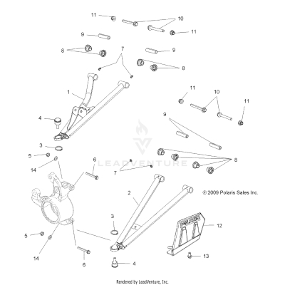 SUSPENSION, FRONT A-ARMS - A19SVS95CR/ER [49ATVSUSPFRT10SPTRGEPS]