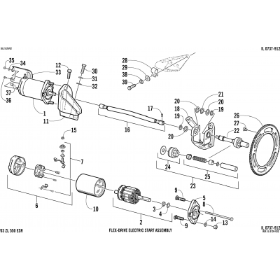 FLEX-DRIVE STARTER MOTOR ASSEMBLY (ESR)