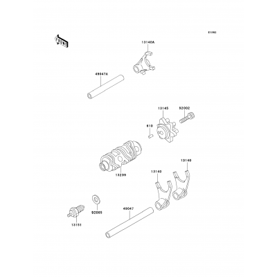 Gear Change Drum/Shift Fork(s)