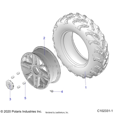 WHEELS, FRONT - A25SXZ85A9/AM/AP (C102331-1)