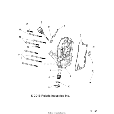 ENGINE, CRANKCASE COVER ASM, RIGHT - A17HAA15N7 [101148]